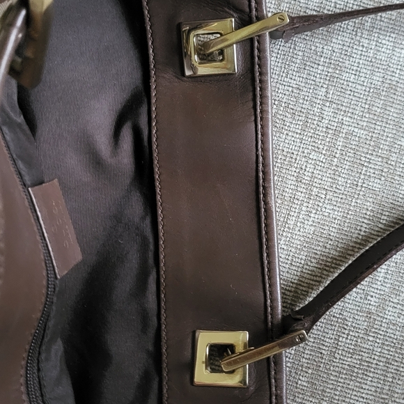 Gucci Shoulder, Tote Bag Brown GG Supreme Gold Hardware Canvas & Leather.. - Picture 12 of 13